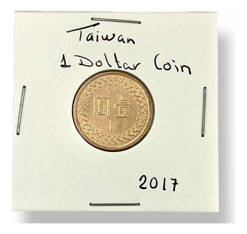 Moneda De 1 Dólar Del País Asiático De Taiwán 2017