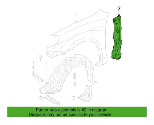  Panel Lateral Guardafango Delantero Lh Toyota Coroll 03-08