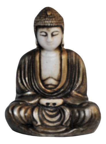 Buda Shakyamuni 12 Cm De Altura Yeso Patinado.