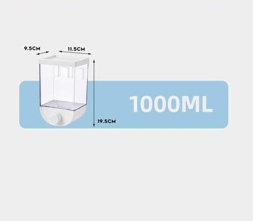 Imagen 3 de 5 de Dispensador Cereal Pared Despachador Alimentos Secos 1 L
