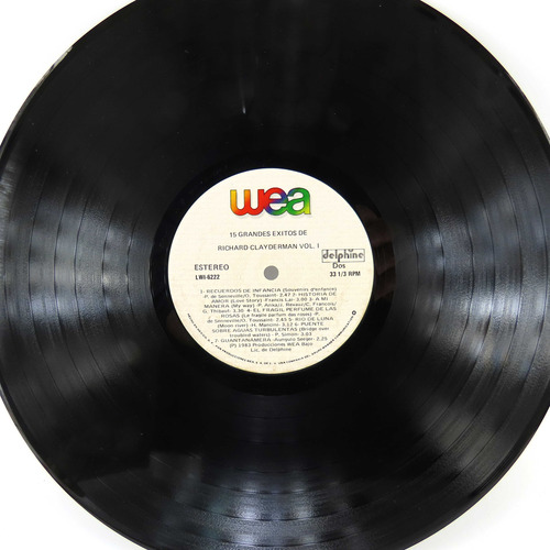 D433 15 Grandes Éxitos De Richard Clayderman Vol. 1 Lp (Usado)