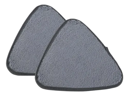 Kit X2 Repuestos Microfibra Mopa Triangular Pisos Y Ventanas Gris