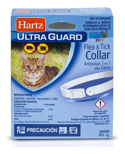 Imagen 2 de 8 de Collar Antipulgas 2 En 1 Gato Pulgas Garrapatas 5 Cajas