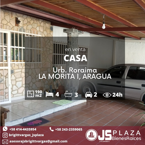 Imagen 1 de 14 de En Venta Hermosa Casa Urb. Roraima La Morita I 04144435954