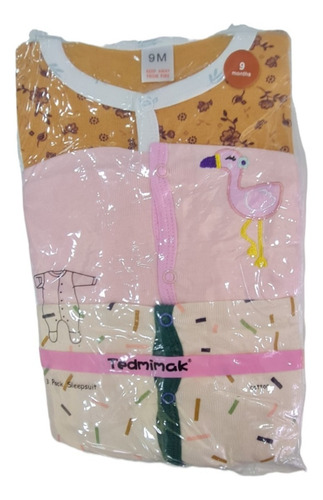 Pack 3 Pijamas Ositos Bebe Algodon Rib