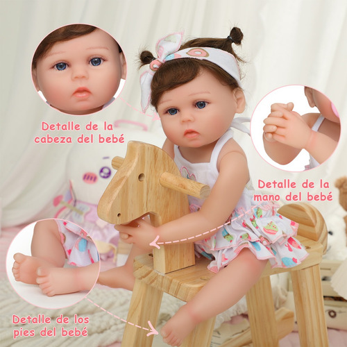 45cm Muñeca De Bebé Reborn Bebé Niña De Silicona