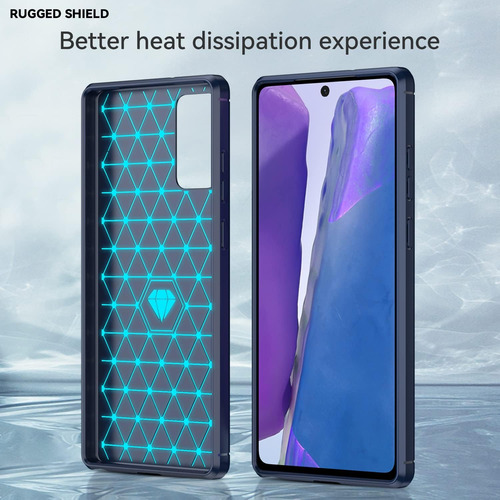 Funda Silicona Fibra De Carbono Para Note 20 Ultra+mica