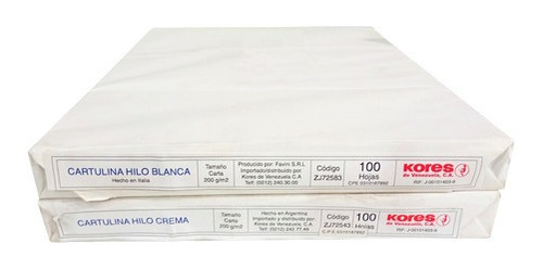 Cartulina De Hilo Blanca 200g/m2 