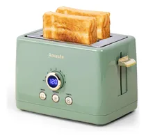 Comprar Tostadora De Rebanadas 2, Tostadora De Pan Retro Con De Led,