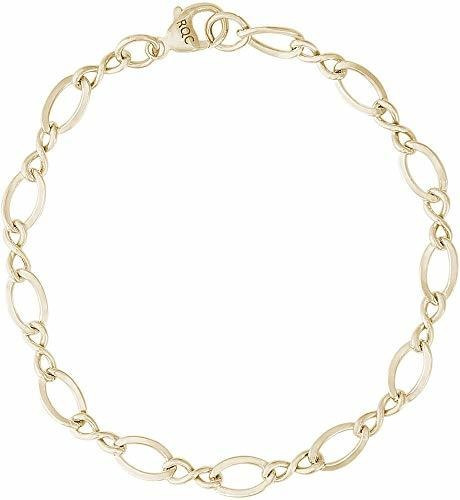 Pulsera De Dije - 7  Gold-plated Sterling Silver Large Figur