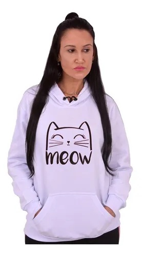 Moletom Gato Meow MercadoLivre