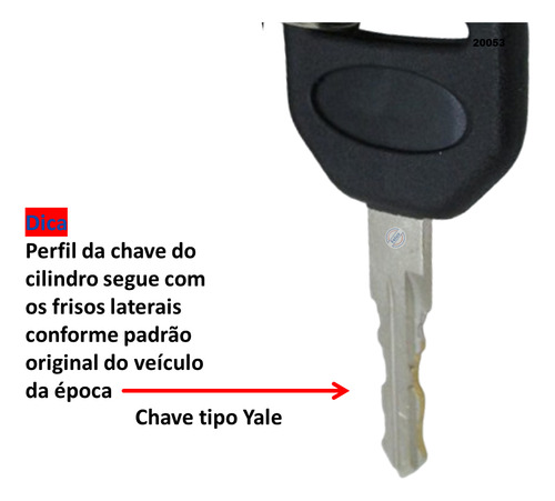 Cilindro Miolo Ignição Partida Chave Ford Cargo 1985-2019