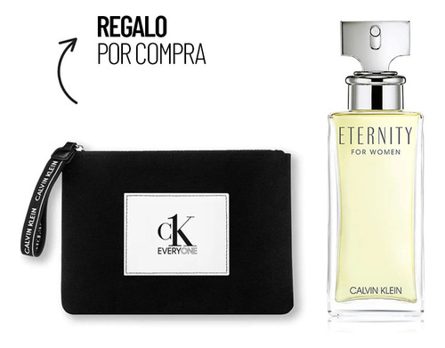 Set Perfume Calvin Klein Eternity For Women Edp 100 Ml + Pou