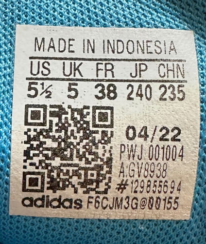 Zapatillas Adidas Duramo Nro 36.5 Azul Light Motion (Usado)