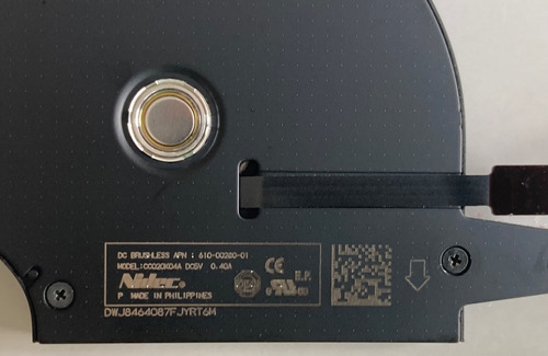 Ventilador Macbook Air 2018 Original Apple (Usado)