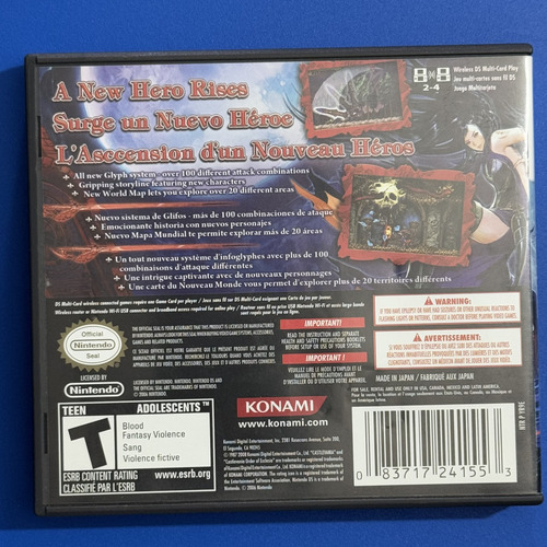 Castlevania Order Of Eclessia Nds Nintendo (Usado)