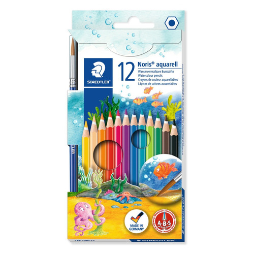 Colores Acuarelables Staedtler Noris Club Aquarell, Caja X12