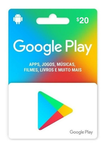 Gift Card Google Play Store R$20,00 (cartão-presente)