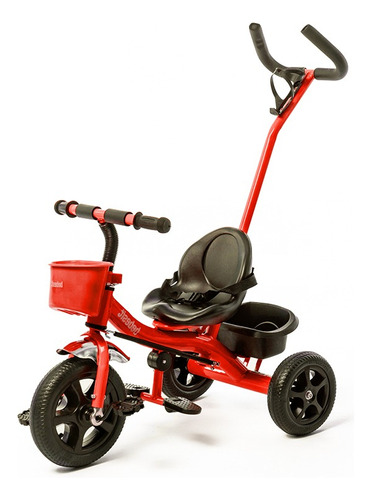 Triciclo Bebesit C/ Manija Infantil Canasto Reforzado Rojo