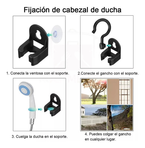 Pack X2 Ducha Portátil Para Camping Recargable Al Aire Libre