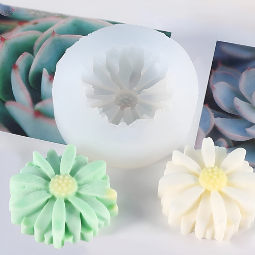 Molde Silicona Margarita Mini Porcelana Fría Fondant Yeso