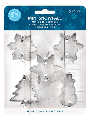 5 Pieza Mini Snowfall Cookie Cutter Set Super Cute Forma 