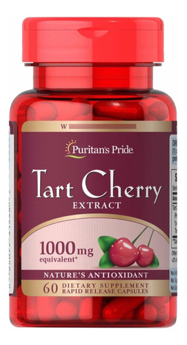 Extrato De Cereja Puritans Pride 1000mg - 60cps Tart Cherry
