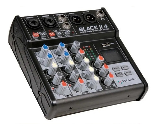 Consola Mixer Interfaz Grabacion Usb Bluetooth Black Ii 4 Ca