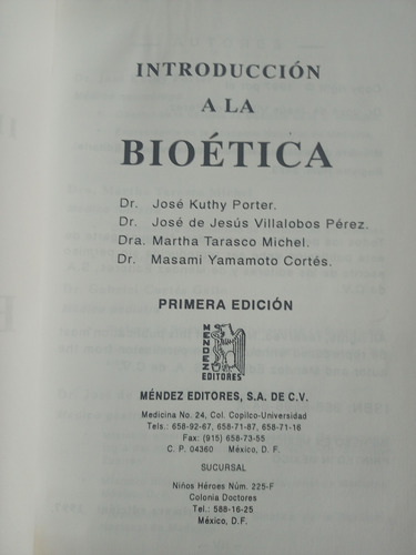 Introduccion A La Bioetica 