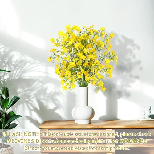 Flores Artificiales 8 Piezas Con Tallos Largos, Flores De S