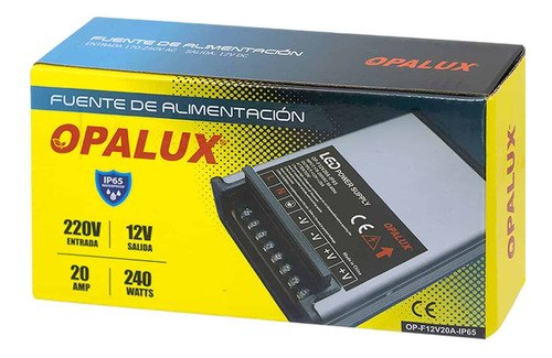 Fuente Switching Vertical 12v 20a Ip65 Op-f12v20a-ip65