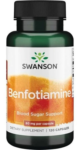  Benfotiamina 120 Caps 80 Mg Soporte De Azucar En Sangre 