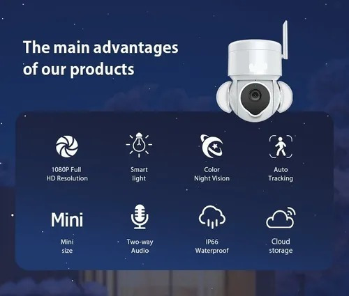 Imagen 3 de 8 de Camara De Seguridad Wifi 3 Mp Ptz Tuya Alexa / Google Domo