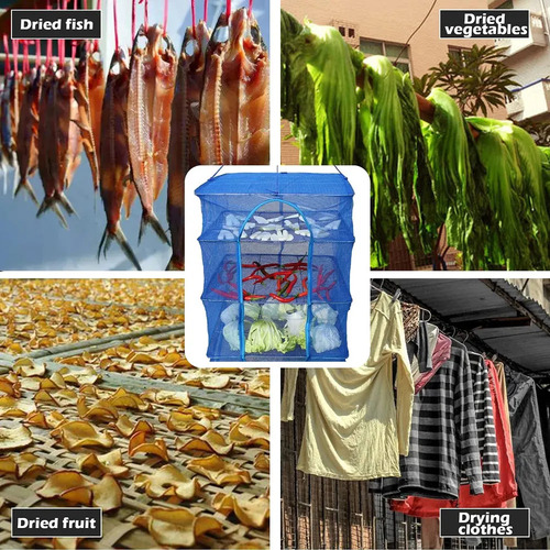 Jaula Colgante Plegable Para Red De Pesca Verduras 5 Capas