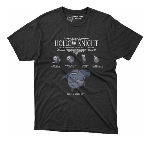 Playera Negra Hollow Knight Metroidvania Videojuegos