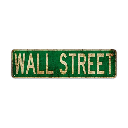 Señal De Calle De Wall Street, Regalo De Pared De Ciud...