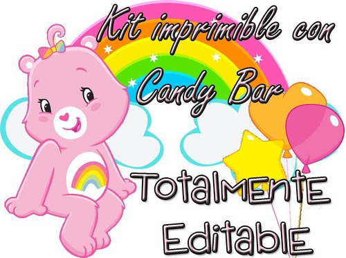 Kit Imprimible Con Candy Bar Editable  Ositos Cariñosos