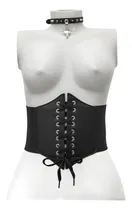 Comprar Kit Corset Espartilho Cadarço Gotico + Choker Cranio Spikes
