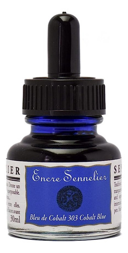 Tinta De Dibujo Azul Cobalto 30 Ml En Botella