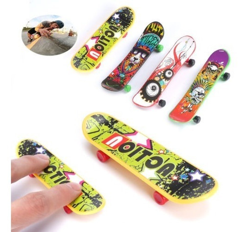 Tablero Del Dedo Mini Patinetas Skate Plástico Para Niños Pa