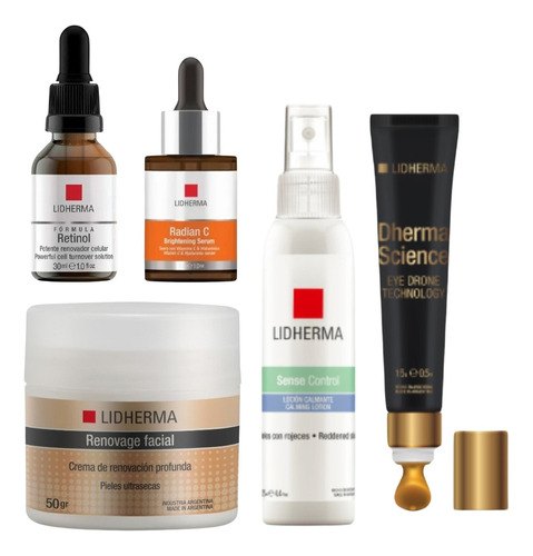 Lidherma Combo Productos Antiage Renovadores Vit C Retinol