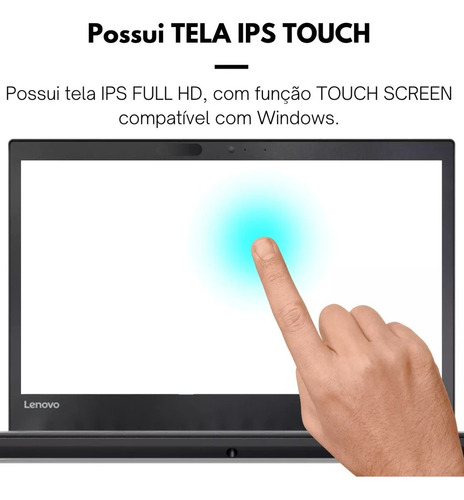 Cuaderno portátil I5 8350u 16 GB Ddr4 Ssd 480 GB USB-C Touch Hdmi T480 negro - Excelente (Reacondicionado)