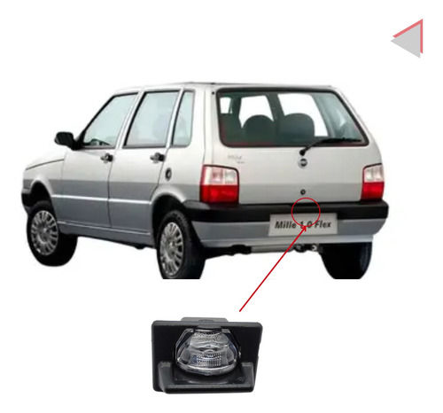 Lanterna Luz Da Placa Fiat Uno Mille 1990 A 2003 + Lampada