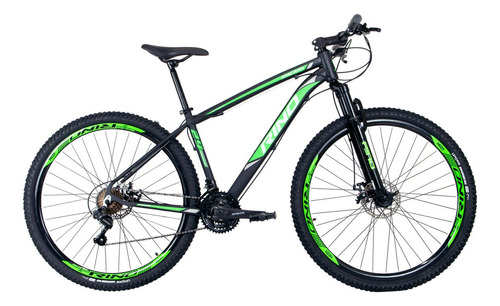 Bicicleta Rino 29 Freio Hidráulico 24v Cambio Shiman Cor Preto/verde Tamanho Do Quadro 17