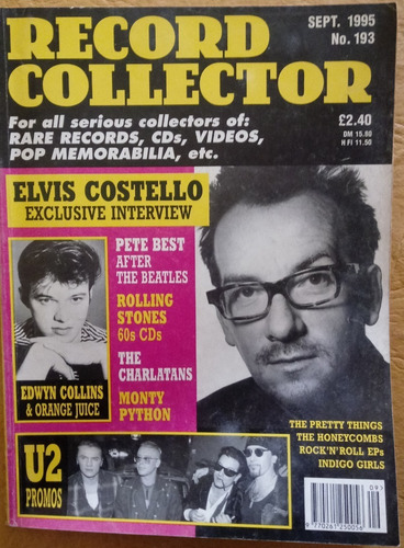 Record Collector # 193 Elvis Costello U2 Pete Best Stones (Usado)