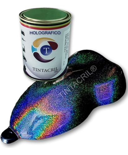 Pintura Holográfica - Arcoiris De #0.150µ  X 1 Lt. Bicapa