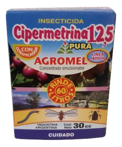 Insecticida Agromel Cipermetrina Pura 12,5 30cc