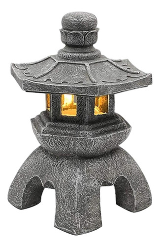 Estatua De Linterna De Pagoda De Estilo Chino, Luces Solares