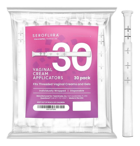 Seroflora  30 Aplicadores Desechables De Crema Vaginal
