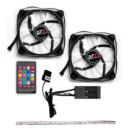 Kit Dt3 Sports Hd120 Duo Rgb - 2x Fan 120mm + Fita Led Rgb !